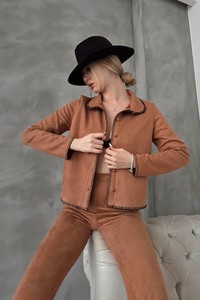 Topshow Tan Suede Wholesale Shirts #2