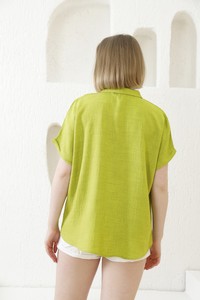 Peanut green flower pocket shirt #5