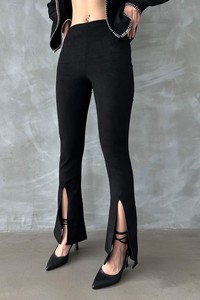 Topshow Black Suede Wholesale Trousers #3