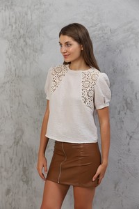 Topshow Stone Shoulder Lace Wholesale Blouse #3