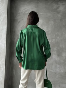 Topshow Emerald Pocket Satin Wholesale Shirt #5