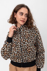 Topshow Leopard Patterned Plush Wholesale Coat #3