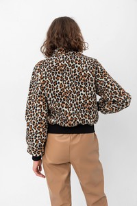 Topshow Leopard Patterned Plush Wholesale Coat #4