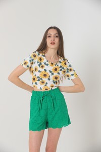 Topshow Daisy Patterned Wholesale Blouse #4