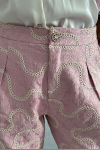 Topshow Pink Süzene Embroidery Detailed Trousers #4