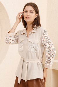 Topshow Tashketen Lace Garnished Wholesale Shirts #1