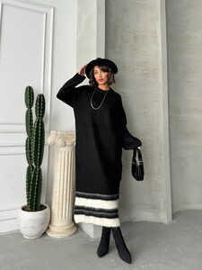 Topshow Black Wholesale Knitwear Dress #2