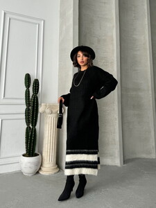 Topshow Black Wholesale Knitwear Dress #3