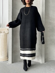 Topshow Black Wholesale Knitwear Dress #4