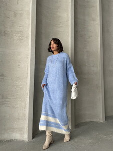 Topshow Blue Wholesale Knitwear Dress #2