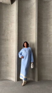 Topshow Blue Wholesale Knitwear Dress #3