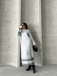 Topshow Gray Wholesale Knitwear Dress #2