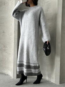 Topshow Gray Wholesale Knitwear Dress #4