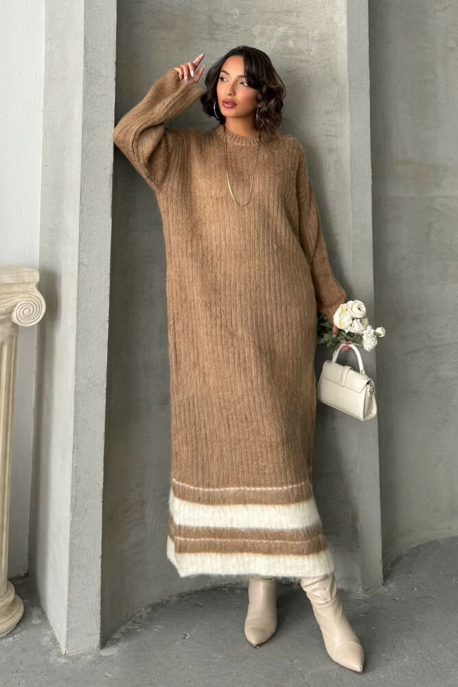 Topshow Biscuit Wholesale Knitwear Dress